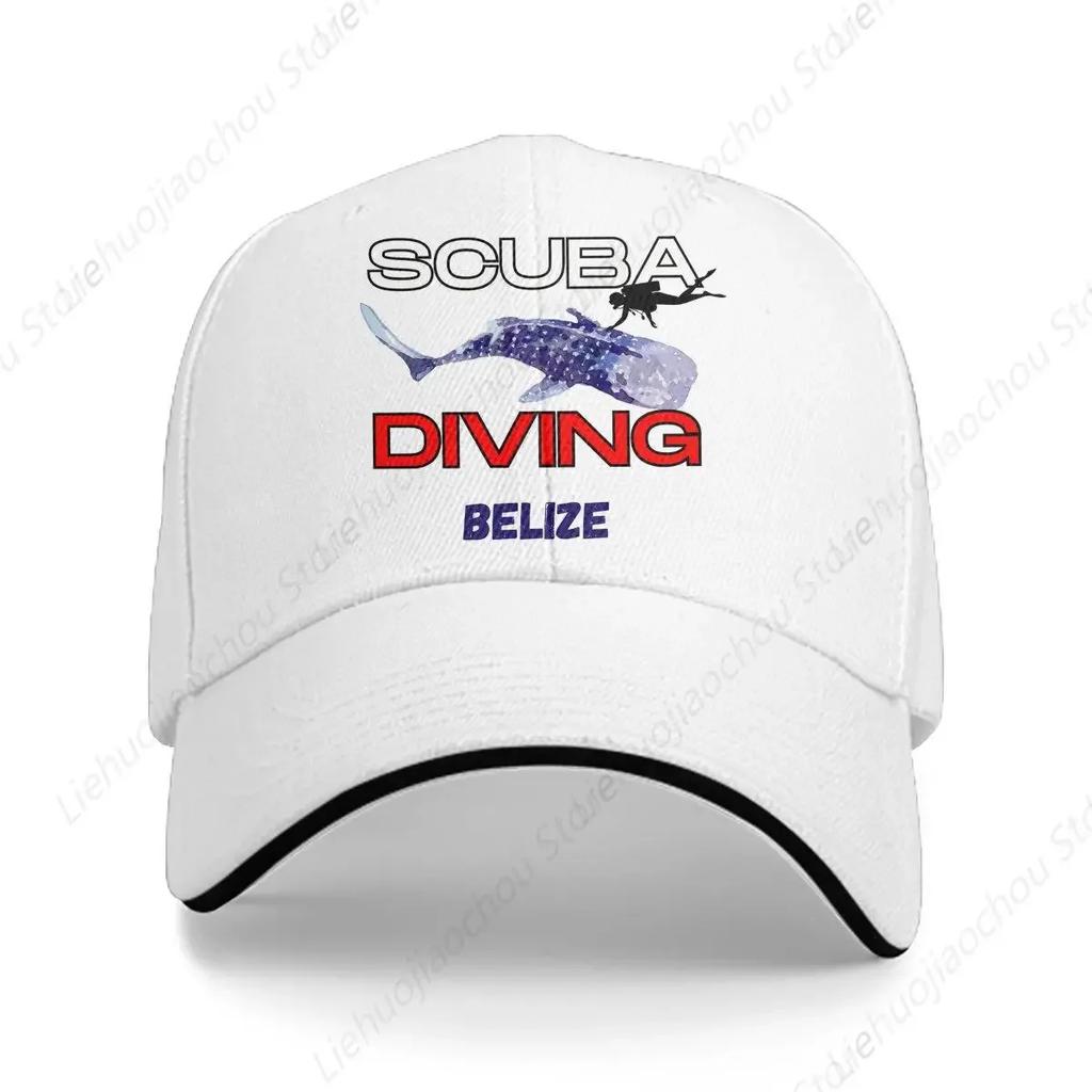 Belize Unisex Baseball Caps Peaked Cap Shark Scuba Diving Sun Shade Hats for Unisex WoUnisex