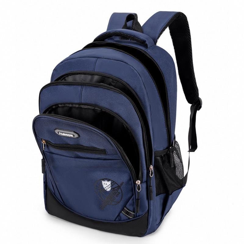 Oxford Backpack With Breathable Mesh And Letter Design For Office And Outdoor