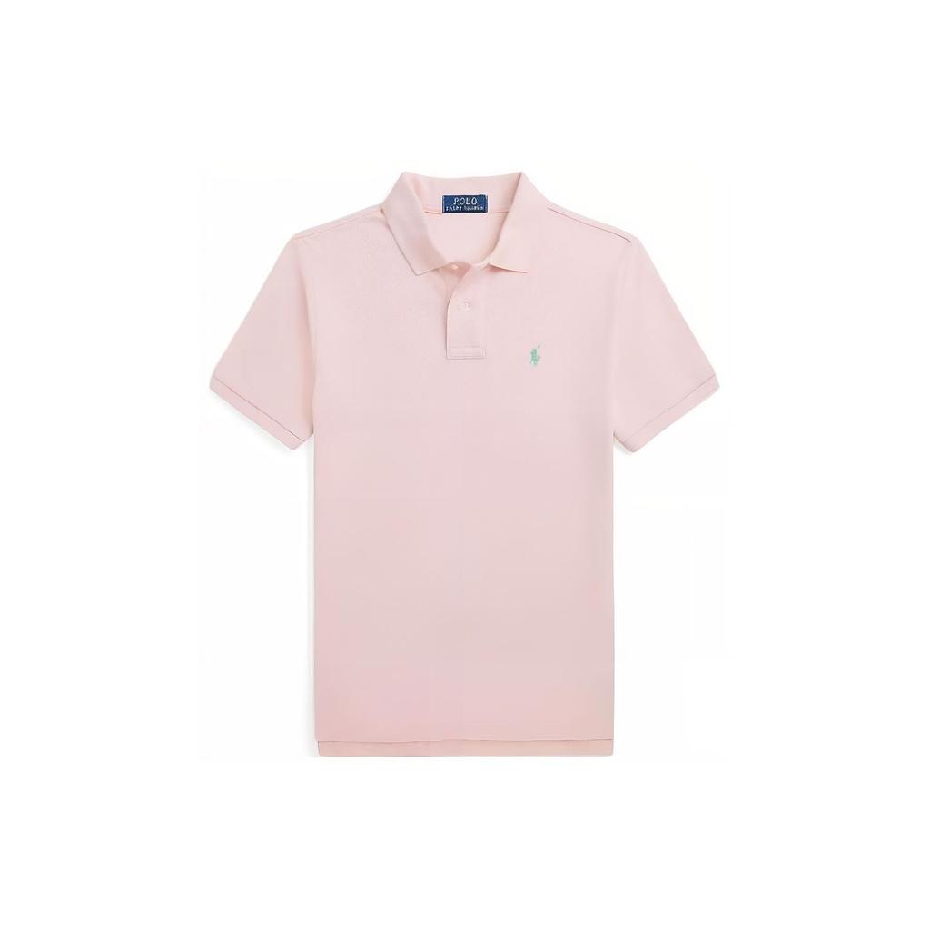 Polo Ralph Lauren Tricou Polo Culoare Solidă Logo Ponei Mic Broderie Mânecă Scurtă Topuri Copii Roz 323703632-166