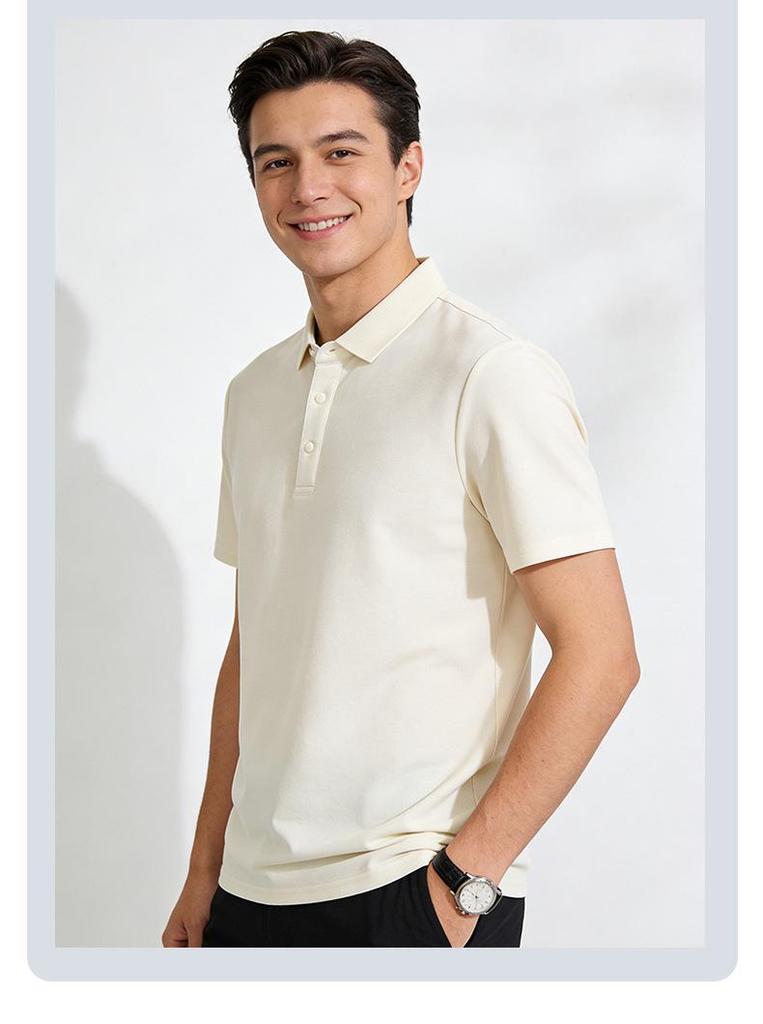 Premium Lyocell Fabric Breathable Polo Shirt with Custom Embroidery