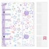 Zenoco Sticker Clear Oshikatsu A6 for Thick Sticker with Backing Laser Star Book, Binder, Goods, Size, Girls, Peelable, 6-Hole, Storage, (20 Refills,