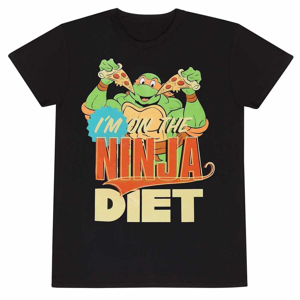 ** Teenage Mutant Ninja Turtles Ninja Pizza Diät (Übergröße Option) T-Shirt Herren Damen T-Shirts Oberteil **