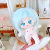 Niannyyhouse 20cm Plush Doll Light Blue Hair Black Hair Normal Body Cotton Toy with Skeleton