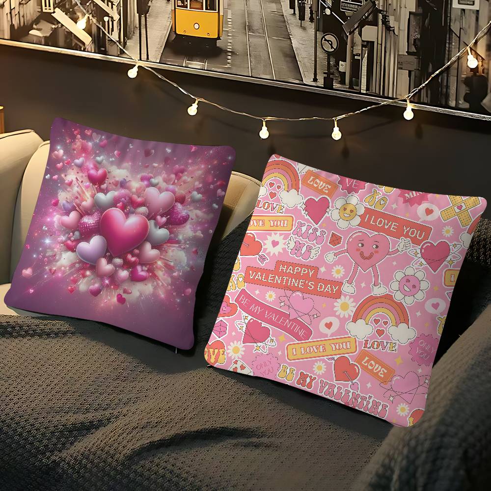 Valentines Day Pillowcase Toon Gift Cushion Cover Bedroom Home Sofa Chair Seat Decor Pillow Case