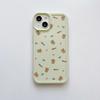 Etui na telefon Ins Bear Flower Nice Soft Silicone Dla Iphone 13 12 Promax Xsmax Xr X 14 Pro Max Plus 11 Kreskówkowe Słodkie Tylne Etui