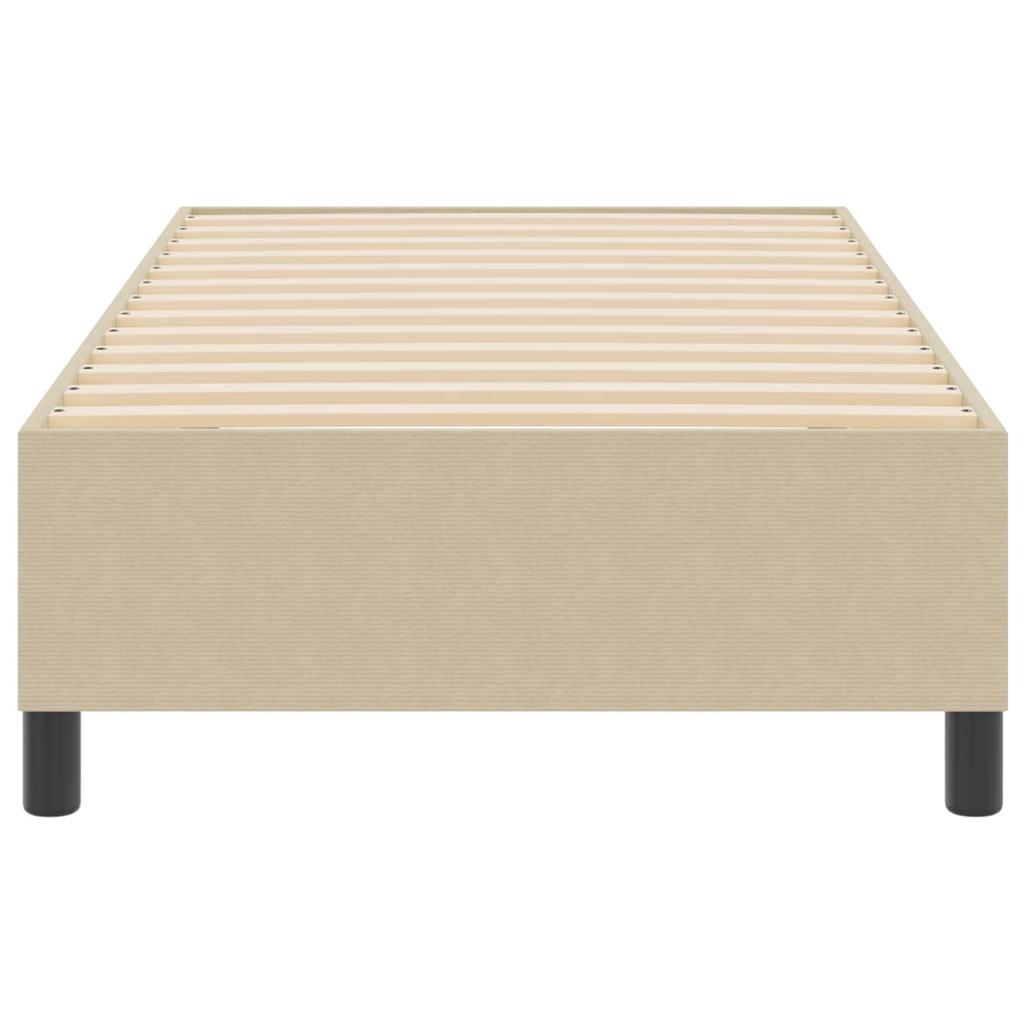 Platform Bed Frame Gray Green 80 x 200 cm Corduroy Fabric