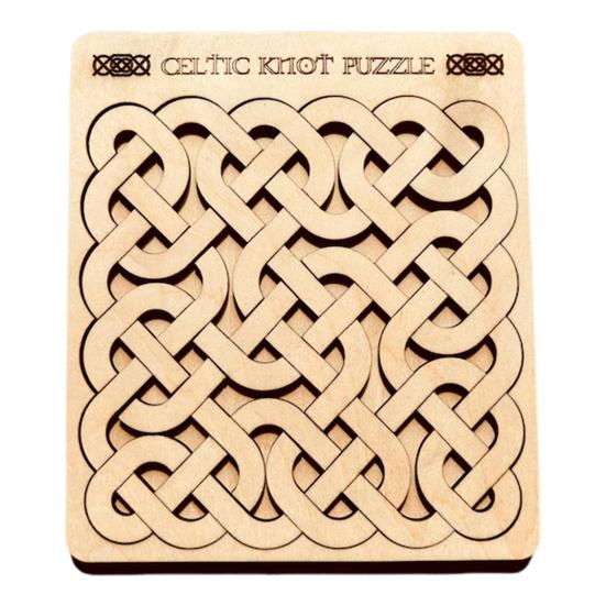 

Деревянная головоломка с кельтским узлом, головоломка из цельного дерева, головоломка с узлом