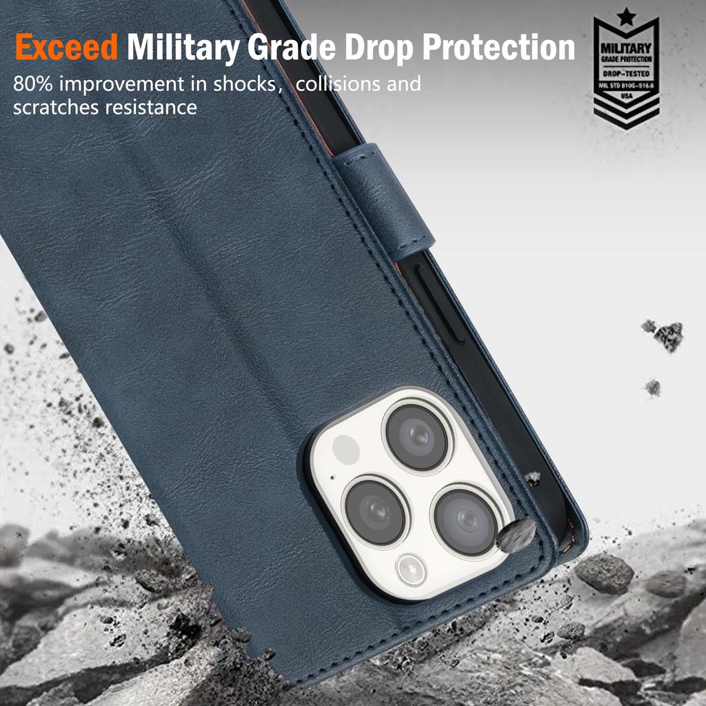 Luxury Business Wallet Leather Case For iPhone 17 16 15 14 13 12 11 Pro Max 15 Plus SE3 Magnetic Flip Cash With Card Slots Cover