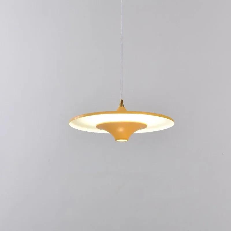 

Красочные светодиодные подвесные светильники Обеденные столы Бары Письменные столы Летающие тарелки Люстры Спальня Прикроватное освещение Подвесные светильники 35x35x12cm&Warm White жёлтый