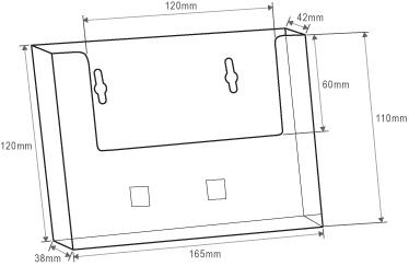 Stand pocket for horizontal A6 leaflets