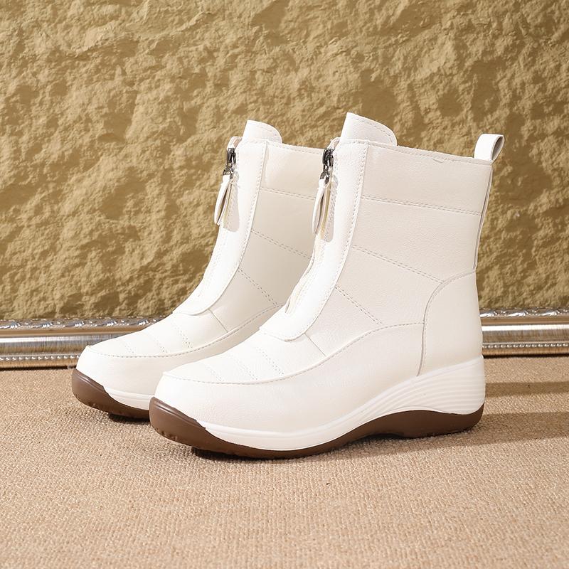 Warm Short Boots Ladies Boots WinterNew -Selling Fleece-Lined Thickened Wedge Short Boots