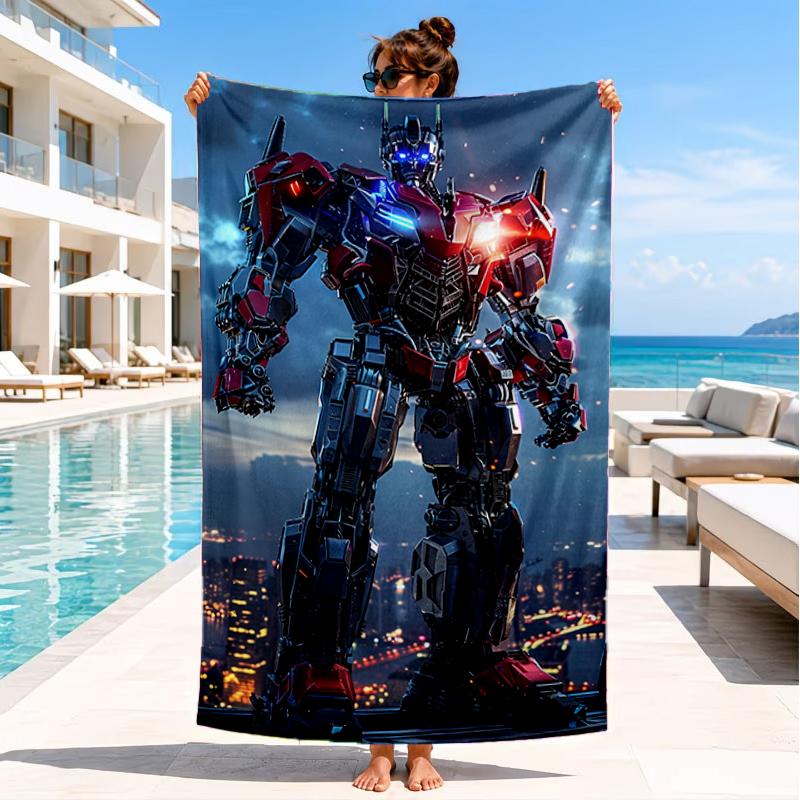 Optimus-Prime Beach Towel, Super Soft Microfiber, Perfect Gift for Her/Him, Birthday, for Pool, Beach, Travel, Decor Beach Party
