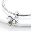 925 Silber Mond Sonne Stern Galaxie Baumeln Charm Perlen passend für Frauen Markenarmband DIY Schmuck