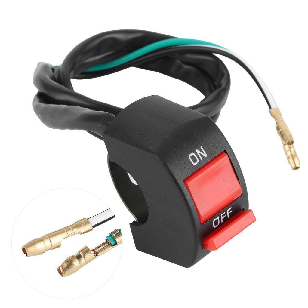 Universal Motorcycle Headlight Switch Handlebar Button LED Light Control On/Off 22-25mm