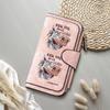 Cute Horse Printed Long Wallet Large Capacity PU Leather Card Holder Portable Purse for Daily Use