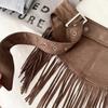Retro Western British Style Sheepskin Waist Cover With Personalized Trendy Tassel Women's New Versatile Waist Belt To Look Thin
