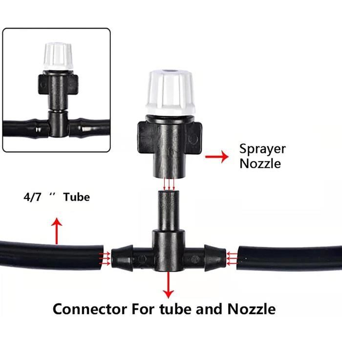 Nebulizzatore da terrazza, 10m sistema di nebulizzazione kit di irrigazione sistema di nebulizzazione esterno nebulizzatore giardino refr