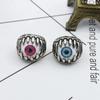 Männer Mode Vintage Dragon Claw Evil Eye Ring Mode Teufel Augapfel Party Ringe Männer Schmuck Anime Schädel Hip Hop