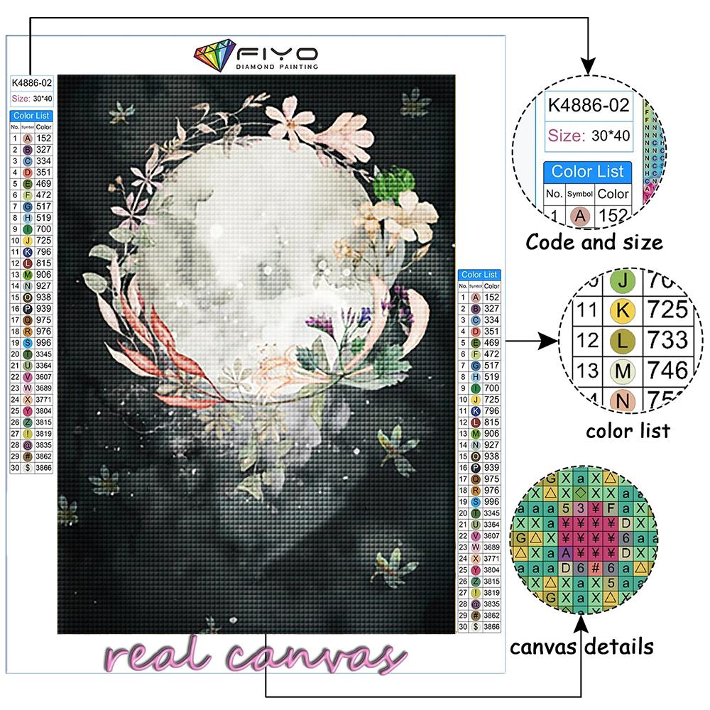 5D Diamond Painting Moon Phase DIY Diamantové vyšívání drahokamu domácí dekorace