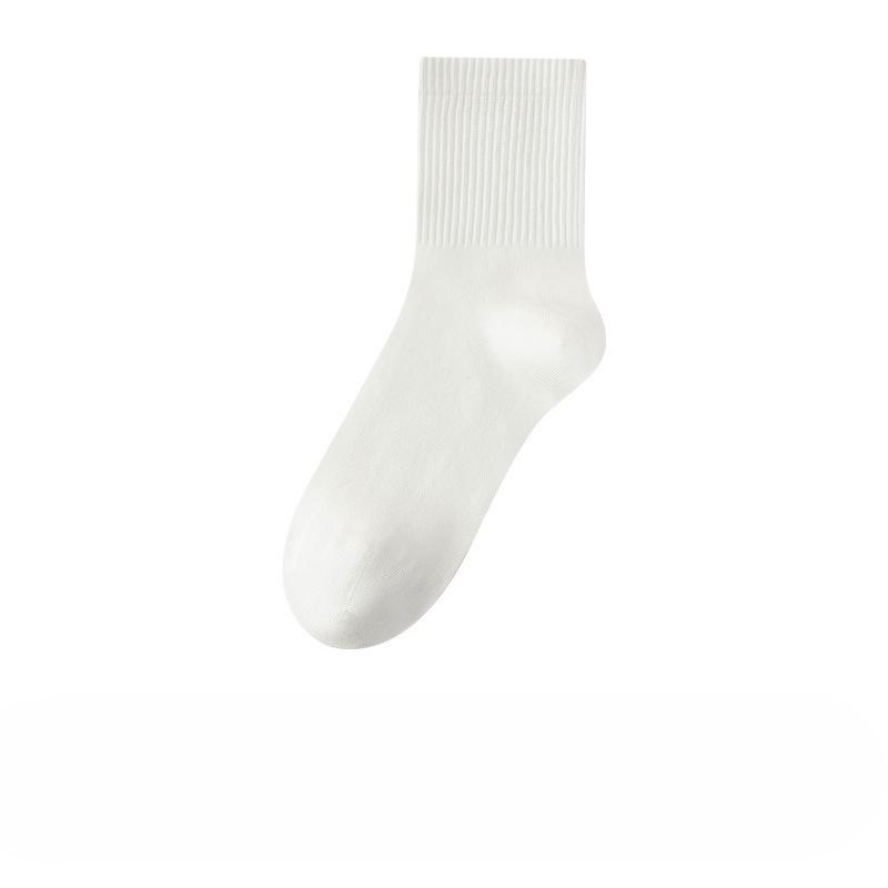 Pure Cotton Socks, Boneless Mid-calf Socks for Women, Antibacterial and Deodorizing Cotton Socks for Autumn and Winter
