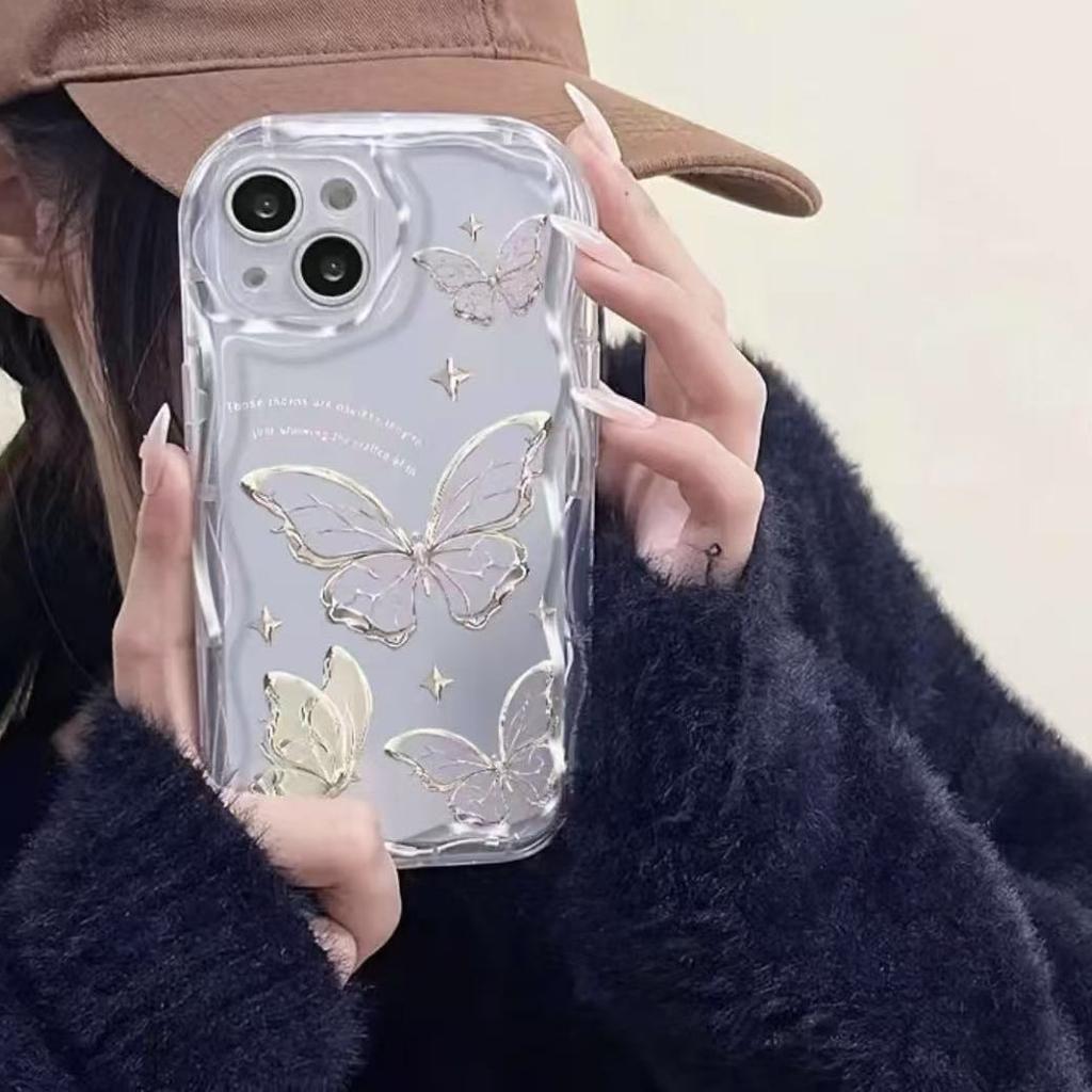Flash line butterfly for iphone17promax mobile phone case Apple 15 Europe, America and 14 Pro Japan and Korea 13/16