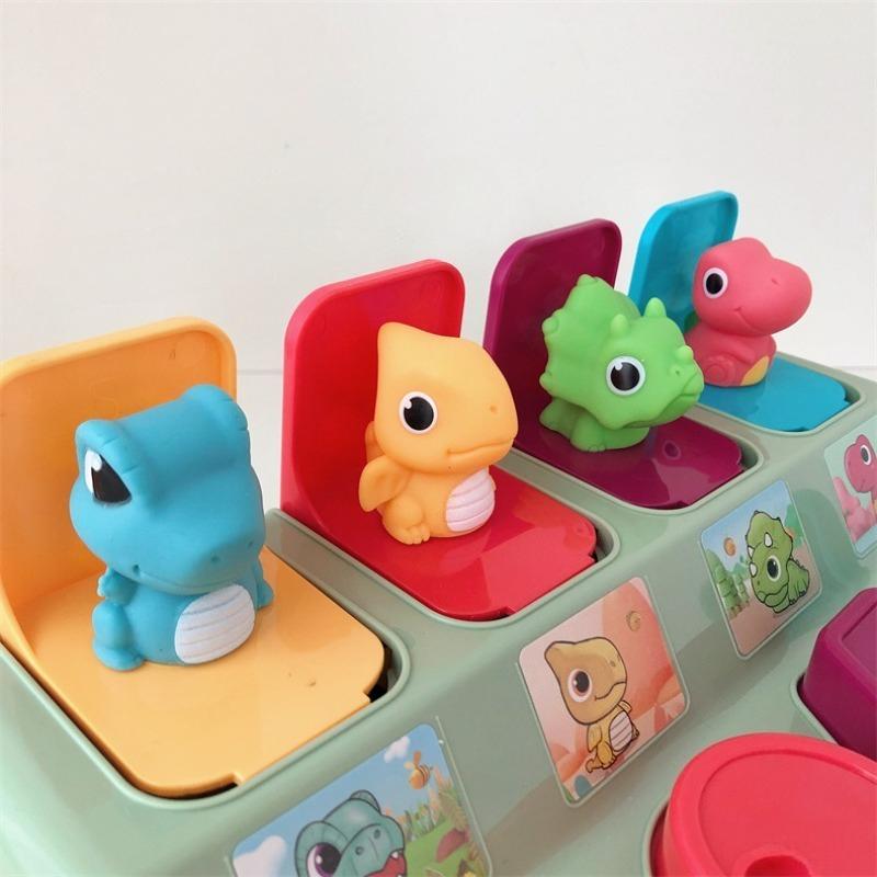 Montessori Baby Pop Up Animals Toy Interactive Sensory Toys for Toddlers Developmental Educational Toy for Boys Girls 6-12 Month