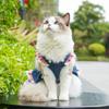 Breathable Mesh Pet Dog Skirt Suspender Dress Cat Clothes Chic Apparel Dog Denim Dress  Small Dogs