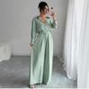 Spring Fashion Plus-Size Women's Two-Piece Set: Linen-Style Shirt & High-Waisted Loose Pants