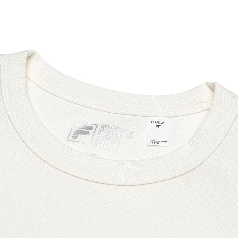 Fila Simple Round Neck Solid Color Pullover Long Sleeve Sun Protection T-Shirt Women Tops Fog-Lotus-White F11W513205F-IV