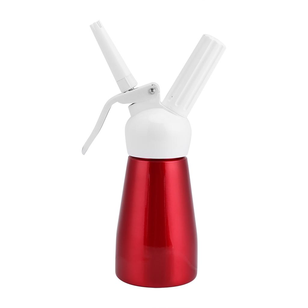 250mL Portable Red Aluminum Whipped Dessert Cream Butter Dispenser Whipper Foam Maker