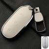 For Lixiang L9 L7 L8 L6 Key Fob Cover Leather Car Case Aluminum Buckle Alloy Keychain Accessories G4B7  Li Auto Inc