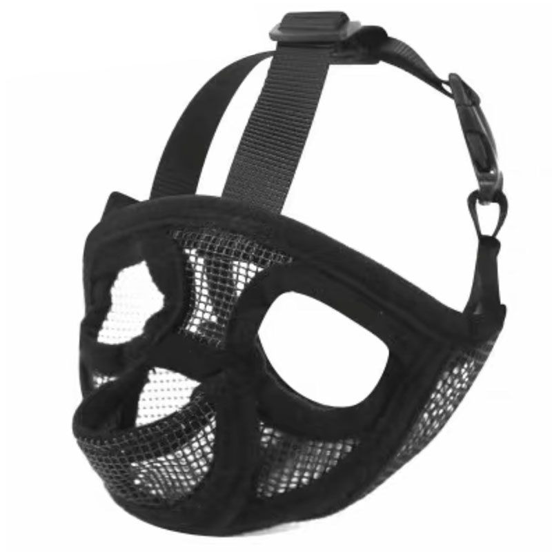 Maschera per cane da compagnia, maschera per bulldog, cane a muso corto anti-mordere, anti-mangiare, anti-abbaiare, regolabile, traspirante, articoli universali per animali domestici