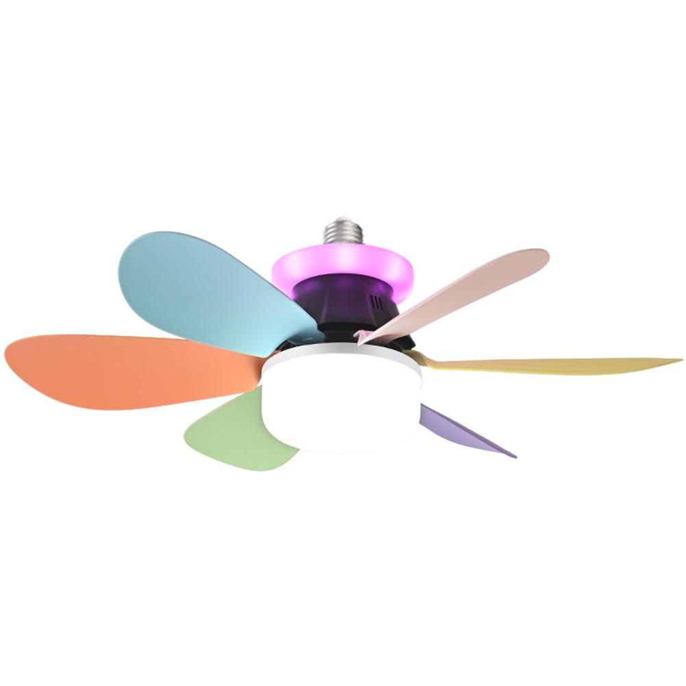 40W Flush Mount Ceiling Fan Lamp with Remote Decorative Ceiling Fanlight Stepless Dimming Small Ceiling Fanlight for Living Room