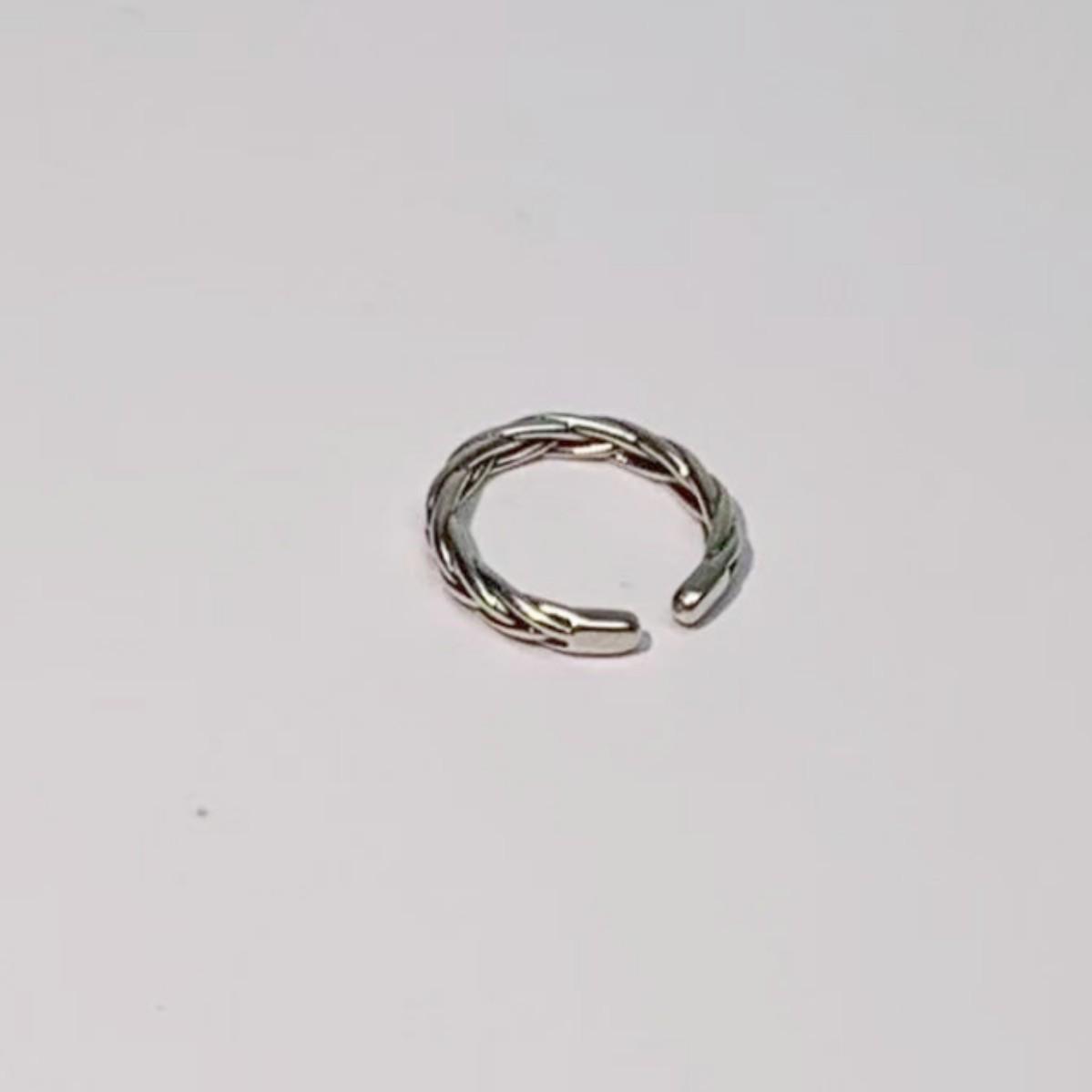 Woven Hemp Flower Toe Ring - Versatile European & American Style Foot Jewelry платиновый