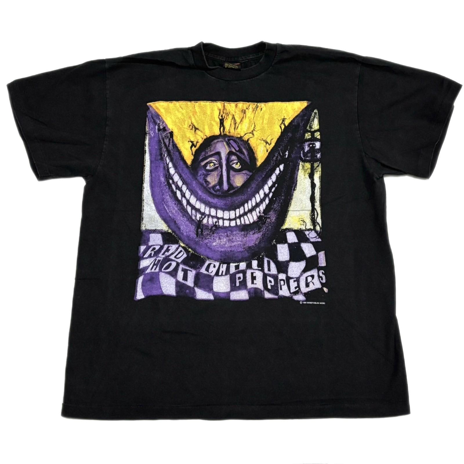 VTG RED HOT CHILI PEPPERS 1994 World Tour Band XL Single Stitch T-Shirt REPRINT XL