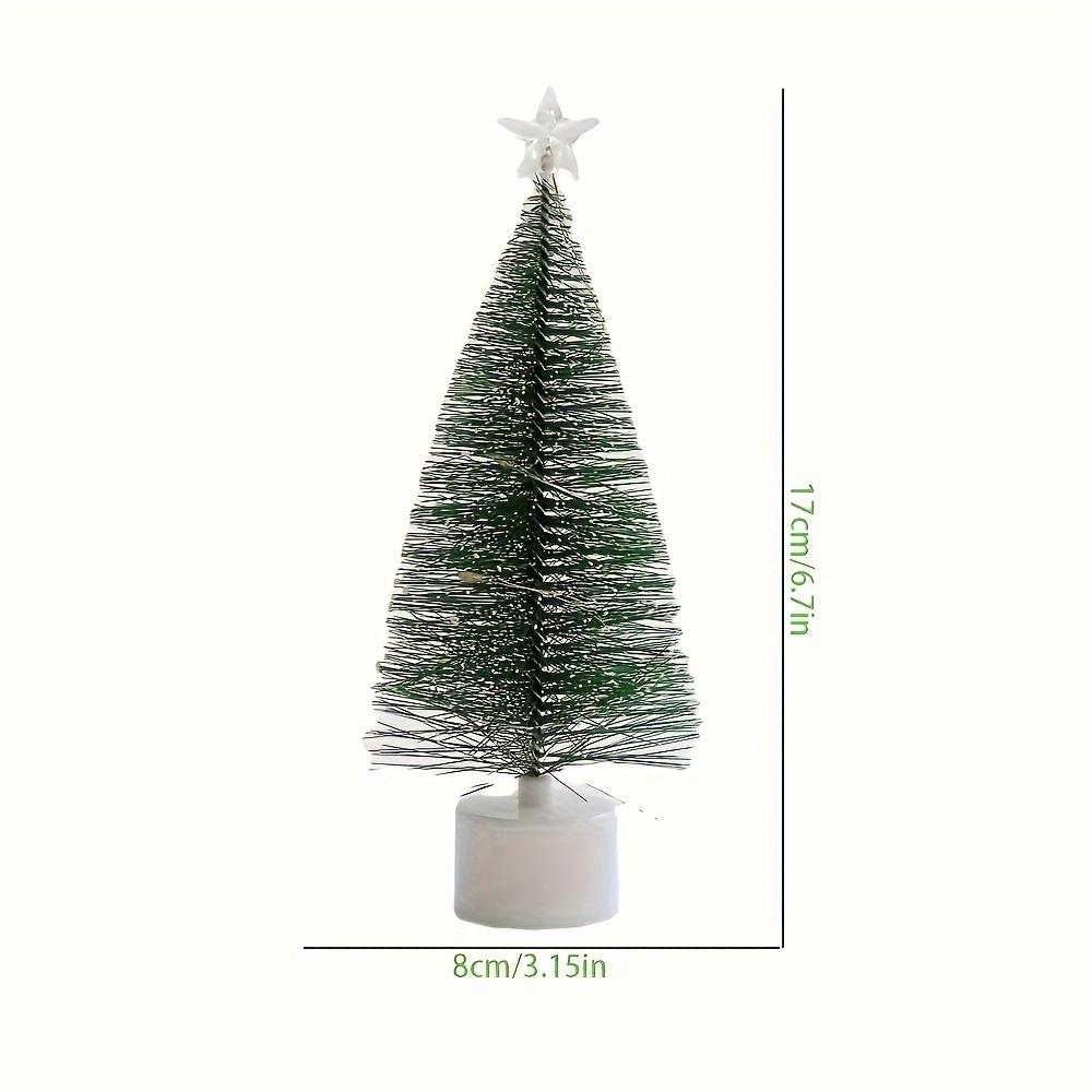 

1 маленькая рождественская елка, 6,7-дюймовая мини-елка, искусственная маленькая настольная рождественская елка с лампой и орхидеей