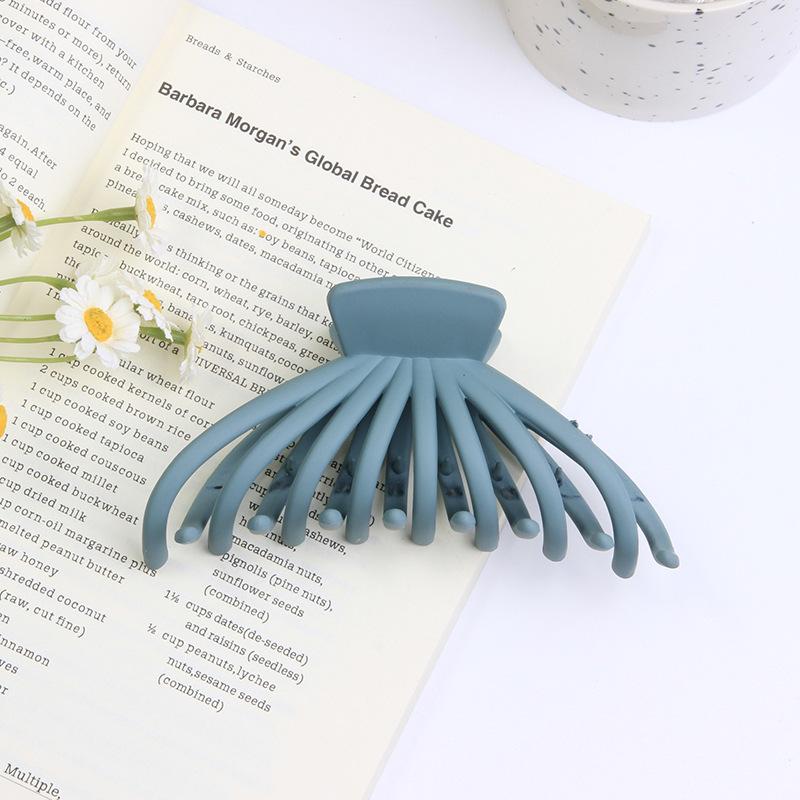 Summer Frosted Solid Color Grab Clip, Large Hair Grab, Fashionable Shower Clip