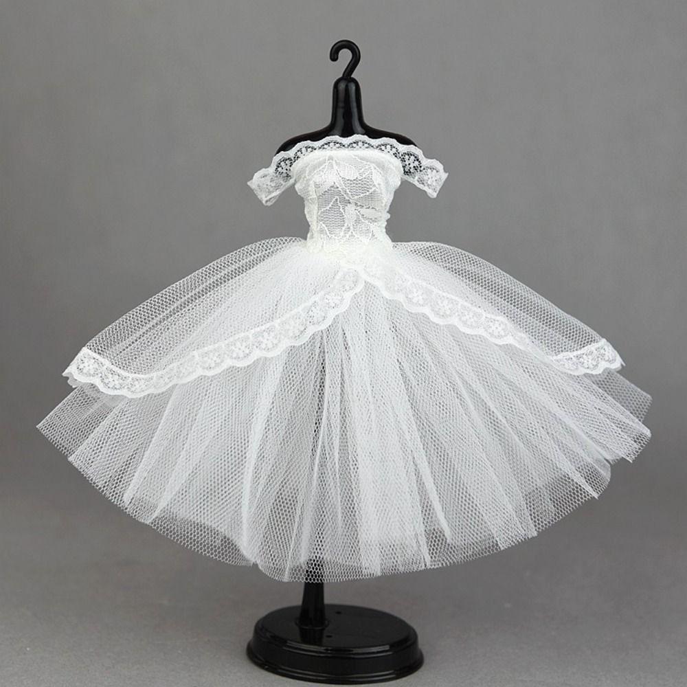 Fashion Dress Up Doll Dress Tutu Dotted Prom Dress Lace Dolls Clothes Multilayer Mini Black Doll Princess Dress Blythe