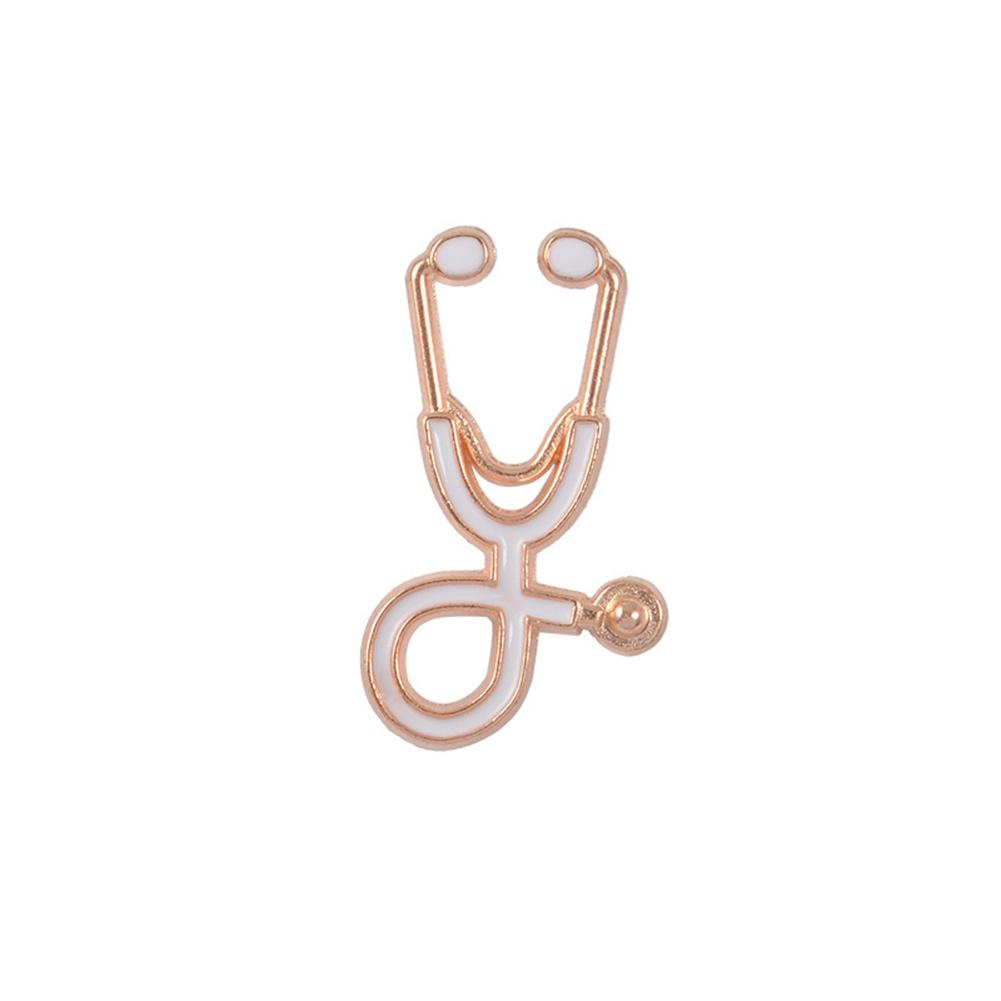 Creative Doctor Stethoscope Brooch Cute Cartoon Pins Jewelry Accessories For Women Girls