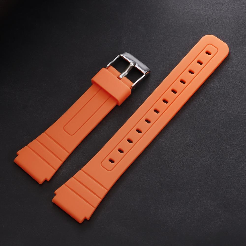 18mm Silicone Watch Strap for Casio W800H SGW400 F91W F84 F105/108 A158/168 AE1200/1300 Band F-91W F84 F105 Resin Soft Bracelet