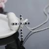 45cm wedding   Copper necklace  for women cyrstal Cross pendant jewelry  fashion cute  party