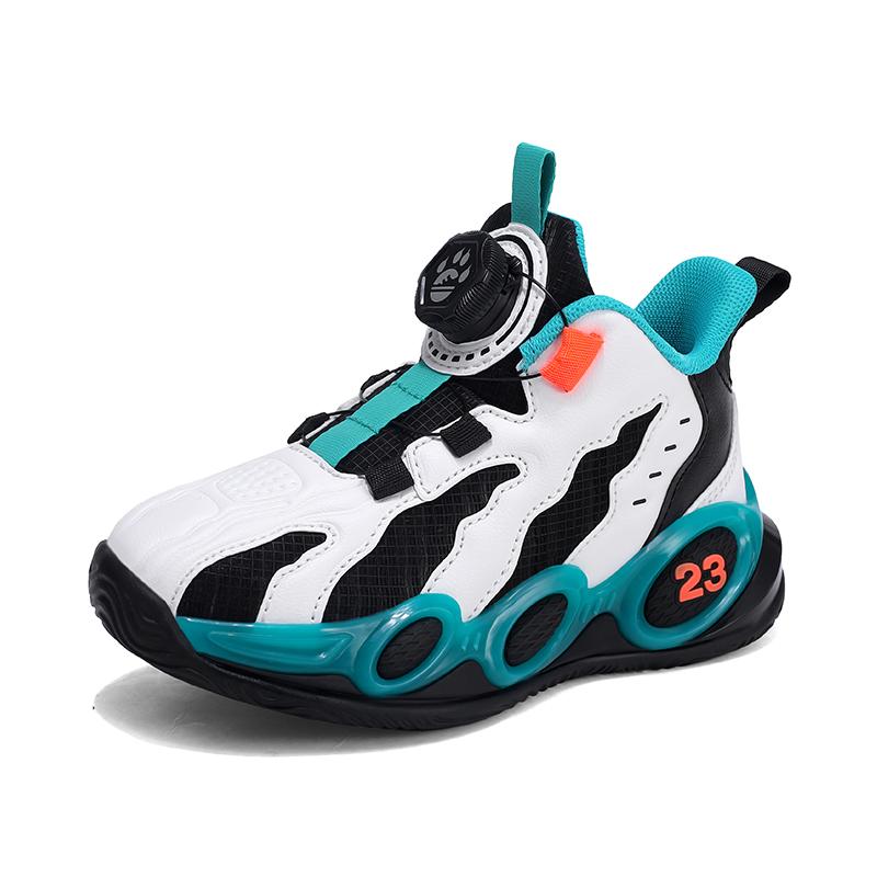

Fashion Basketball Shoes for Kids High-top PU Leather Sports Shoes Children Casual Shoes Boys Girls Comfortable Gym Trainers New 37 белый