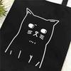 Ladies Canvas Handbags Cute Cat Pattern Shopping BagTravel Eco Reusable Shopper Bags