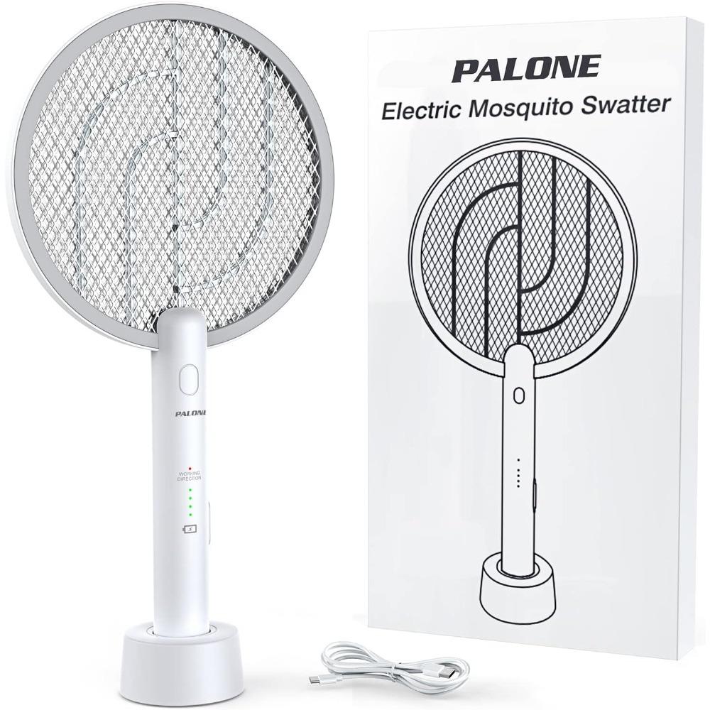 

Electric Bug Zapper Racket 3000V, Mosquito Killer, with Charging Base and UV Light Design, Handy for Kitchen Living Room Yard