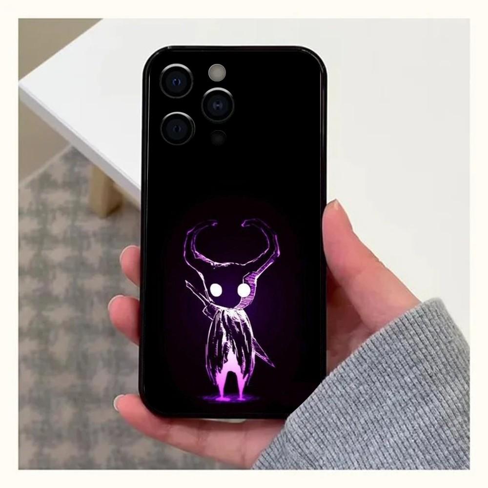 H-Hollow Knight Phone Case For Apple iPhone 15,14,13,12,11,Pro,X,XS,Max,XR,Plus,Mini Soft Black Cover
