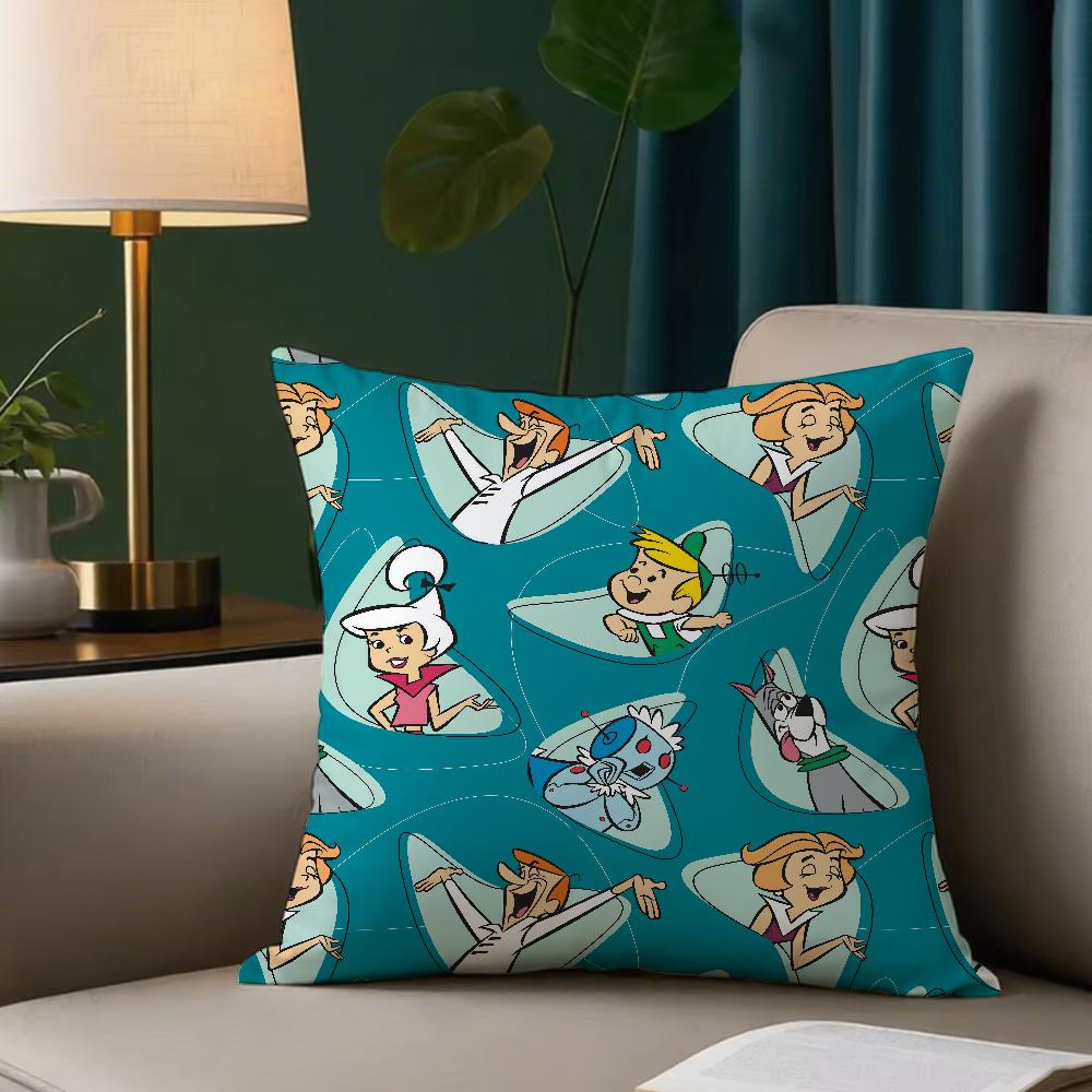 Cartoon The J-Jetsonss Pillow Case Square Double-Sided Printing Sofa Cushion Cover Bedroom Bedside Pillowcover