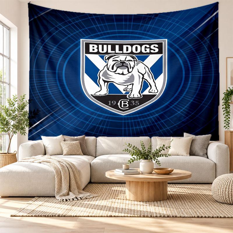 Canterbury-Bankstown Bulldogs Wall Tapestry, Soft Fabric Wall Hanging, Decorative Backdrop For Bedroom Home Wall Art