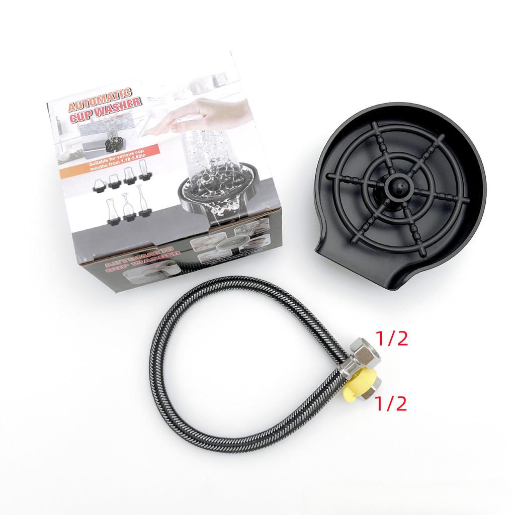 Lave-tasses haute pression Commercial Évier encastré Comptoir de bar Outil de lavage de tasses automatique professionnel