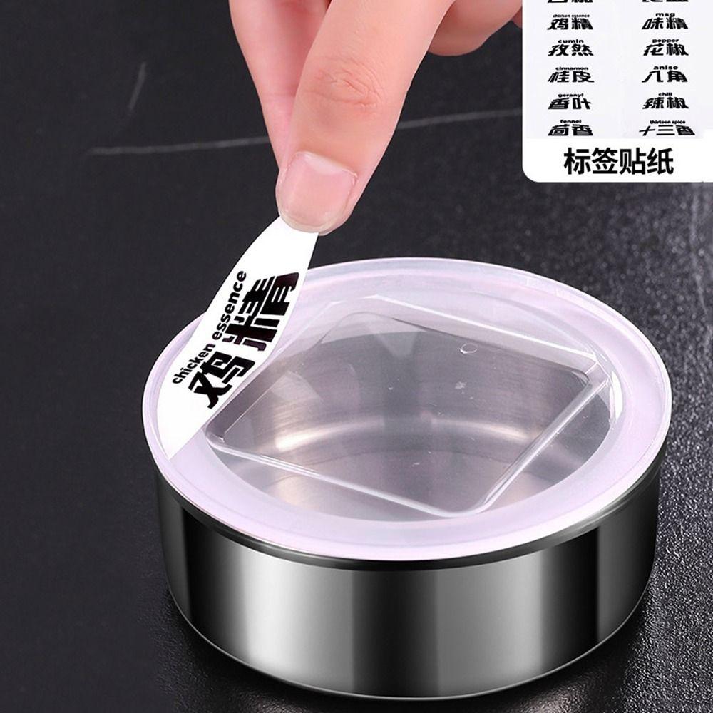 3Pcs Stainless Steel Magnetic Seasoning Containers Wall Mounted Seasoning Storage Box  Restaurant