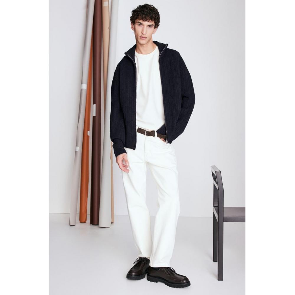 

H M Textured Knit Cardigan Regular Fit Navy Blue XS